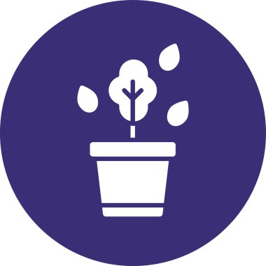 Çiçek simgesinin vektör illüstrasyonu