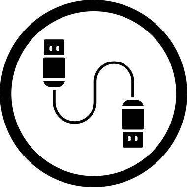 Kablo. Web simgesi basit illüstrasyon