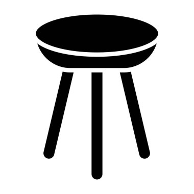 Sandalye Simgesi, vektör illüstrasyonu