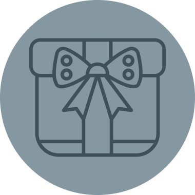 Hediye kutusu simgesi. vektör illüstrasyonu