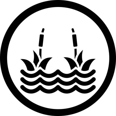 Su simgesinin vektör illüstrasyonu