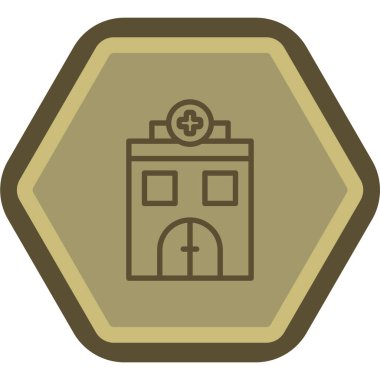 Moda tarzı izole edilmiş arka planda kilise simgesi