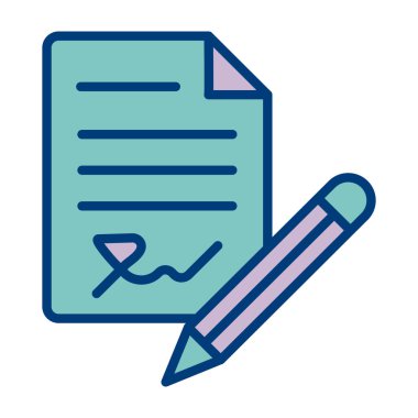 Web ve mobil uygulaması tasarım, belge logo kavramı için beyaz arka plan üzerinde izole belge simge vektör