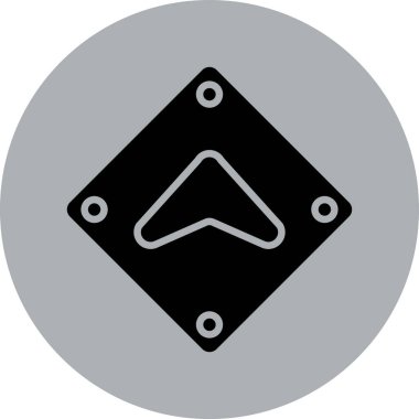 Yol işareti simgesinin vektör illüstrasyonu