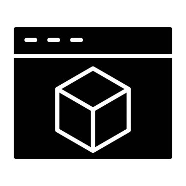 Beyaz arkaplanda kutu düz vektör simgesi