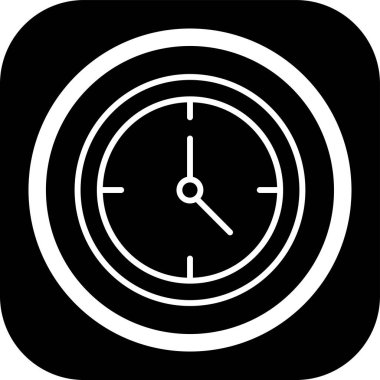 Saat saat simgesi, vektör çizim