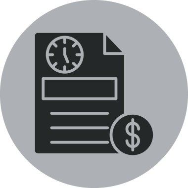 Bill Doları simgesi, basit vektör illüstrasyonu