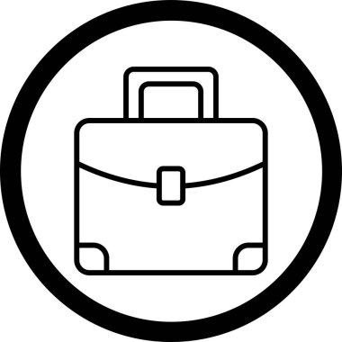 Çanta. Web simgesi basit illüstrasyon