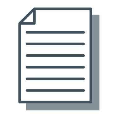 belge simgesi vektör illüstrasyonu