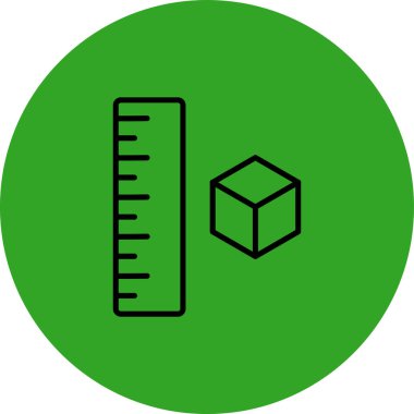 Benzersiz cetvel çizgisi simgesi