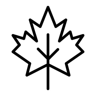 Akçaağaç vektörü ince çizgi simgesi