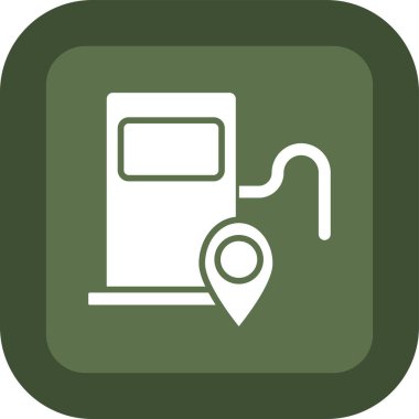 Benzin istasyonu. Basit resimleme