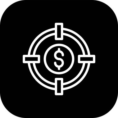 Beyaz üzerinde dolar vektör simgesi tasarımı