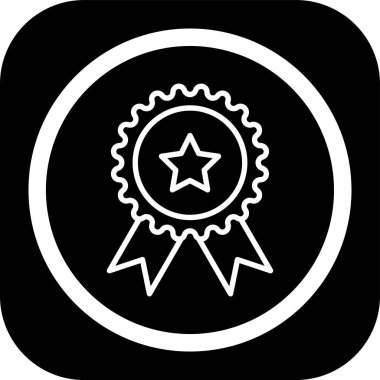 Madalya düz vektör ikonu. bonus