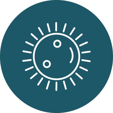 Güneş simgesinin vektör illüstrasyonu