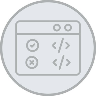 Ana hatlar biçiminde web kodlama simgesi