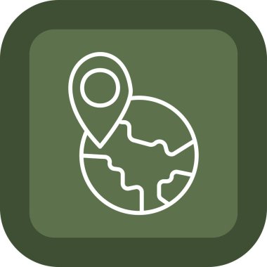 harita simgesi vektör illüstrasyonu