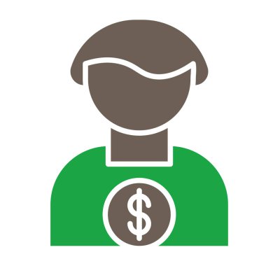 Dolar vektör illüstrasyonu, düz tasarım