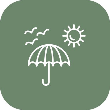 şemsiye simgesi vektör illüstrasyonu