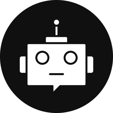 Robot simgesi, basit vektör çizim