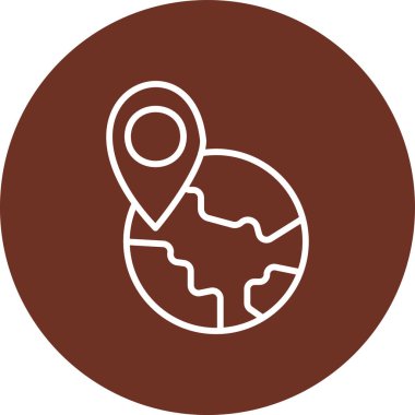 Vektör konumu simge illüstrasyonu