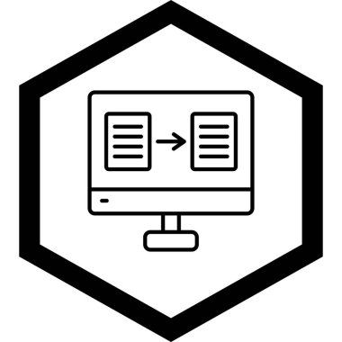 Veri analiz simgesi, vektör illüstrasyonu