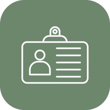 Kimlik kartı simgesi soyut arkaplanda izole edildi