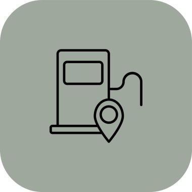 benzinlik ikonu vektör illüstrasyonu