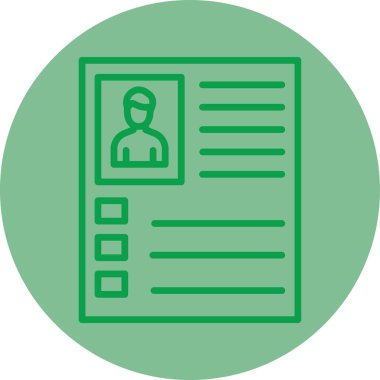 eşsiz kullanıcı profili vektör çizgisi simgesi