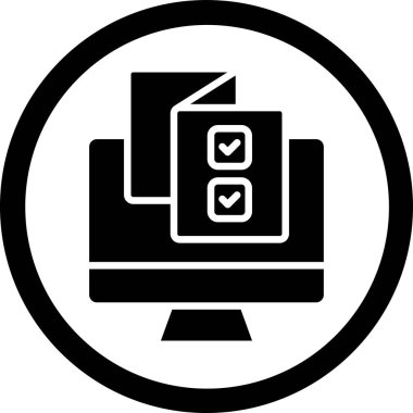 Bilgisayar. Web simgesi basit illüstrasyon