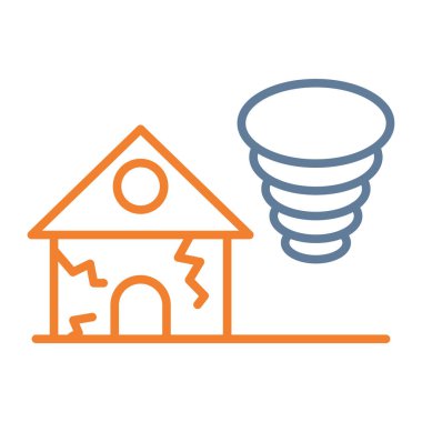 Modern ev ikonundan yoksun vektör illüstrasyonu