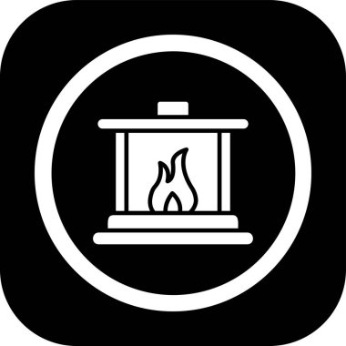 ateş simgesi soyut arkaplanda izole edildi