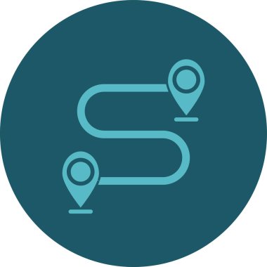 Vektör konumu simge illüstrasyonu