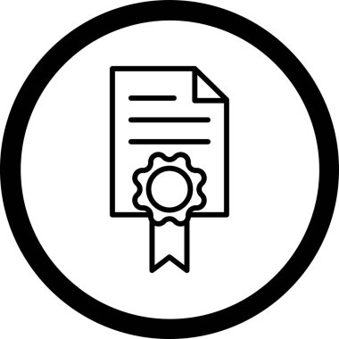 diploma. Web simgesi basit illüstrasyon