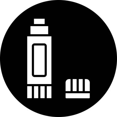 Bir şişe simgesinin vektör illüstrasyonu