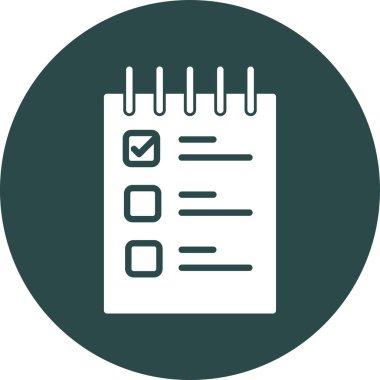 Kontrol listesi simgesi. Web simgesi basit illüstrasyon