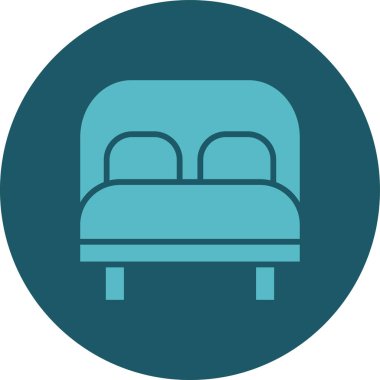 Yatağa. Web simgesi basit illüstrasyon