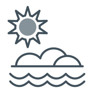 Hava ve bulut ikonu. vektör.