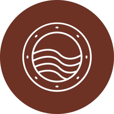 Bir ahşap tekne simgesinin vektör çizimi