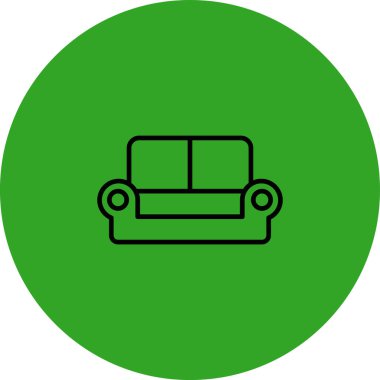 kanepe ikonu vektör illüstrasyonu