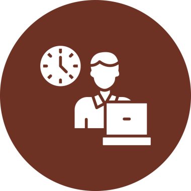 Bir dizüstü bilgisayar simgesinin vektör illüstrasyonu