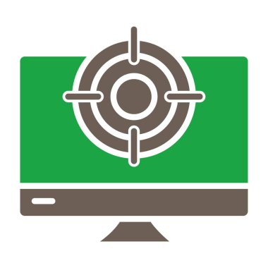 ekran glif renk vektör simgesi