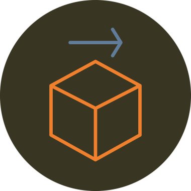 Bir kutu simgesinin vektör illüstrasyonu