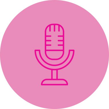 Mikrofon. Web simgesi basit illüstrasyon