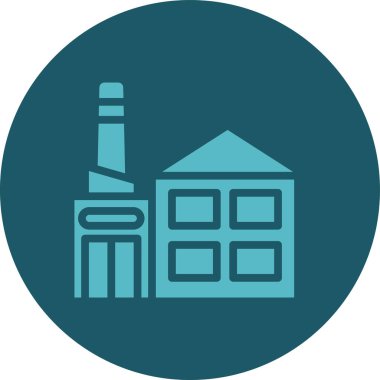 Fabrika ikonu. vektör illüstrasyonu
