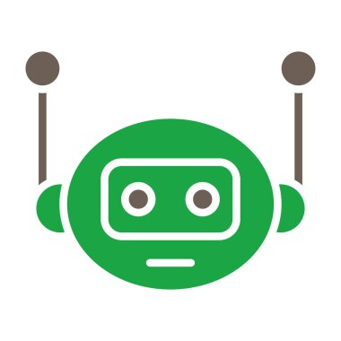 robot ikon vektör illüstrasyonu