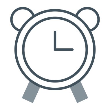 Çalar saat vektör satırı simgesi