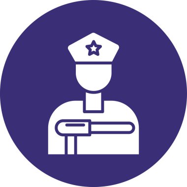 polis simgesi vektör illüstrasyonu