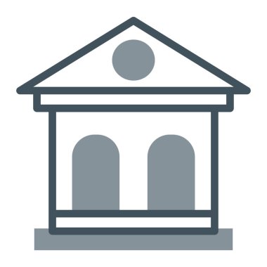 Bina. Web simgesi basit illüstrasyon