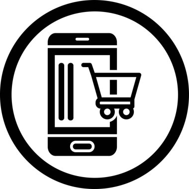 alışveriş simgesi vektör illüstrasyonu